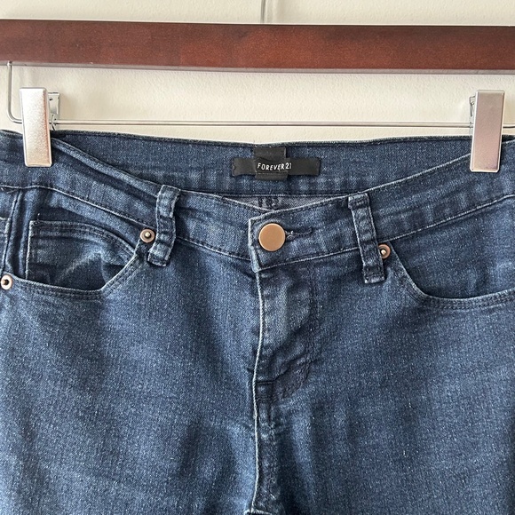 Forever 21 Dark Blue Skinny Jeans Size 24 - Picture 3 of 16